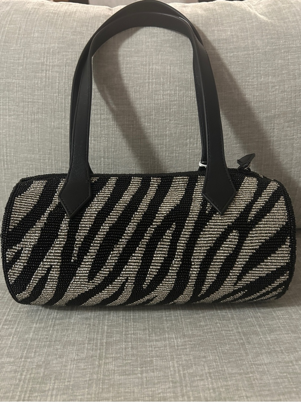 BRAND NEW Reformation Aurora Zebra Beaded Bag